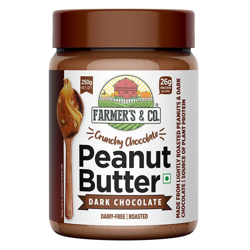 Dark Chocolate Crunchy Peanut Butter | 250gms | 26gm Protein